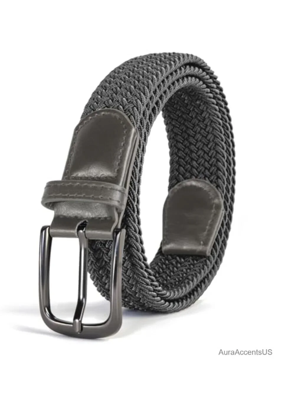 Men's Stretch Woven Braided Web Belt for Golf, Casual Wear, and Jeans